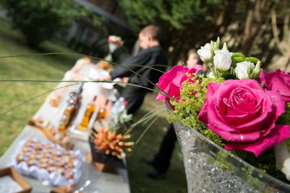 cocktail buffet récèption service fleurs